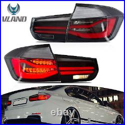 VLAND Clear LED Tail Lights For 2013-2018 BMW 3 Series F30 F35 F80 Sequential 2X