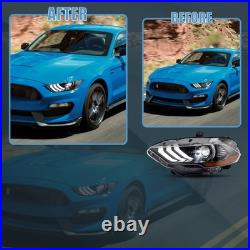 VLAND FULL LED Amber Headlights DRL For Ford Mustang 2018-2021 WithSequential Pair VLAND FULL LED Amber Headlights DRL For Ford Mustang 2018-2021 WithSequential Pair