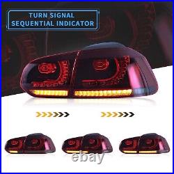 VLAND FULL LED Headlights+Tail Lights For VW Golf MK6 2010-2013 with Dynamic DRL