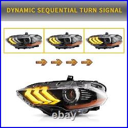 VLAND FULL RGB&LED Headlights DRL for Ford Mustang 2018-2021 Sequential LH&RH