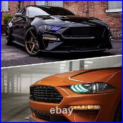 VLAND FULL RGB&LED Headlights DRL for Ford Mustang 2018-2021 Sequential LH&RH