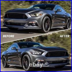 VLAND Full LED Headlights Projector For 2015-2017 Ford Mustang WithAnimation