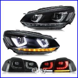 VLAND Headlights+ LED Rear lights for 2008-2013 VW Golf VI LED Sets WithSequential VLAND Headlights+ LED Rear lights for 2008-2013 VW Golf VI LED Sets WithSequential