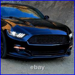 VLAND LED DRL Projector Headlights For Ford Mustang 2015-2017 Amber Lens Front