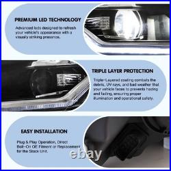 VLAND LED Dual Beam DRL Headlights Fit VW Golf MK7.5 2017-UP WithSequential RHD