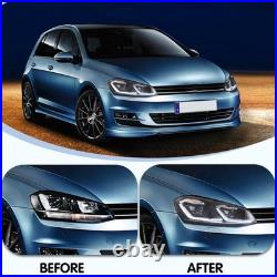 VLAND LED Dual Beam Headlights+ Bulbs For VW Golf VII MK7.5 2017-UP Sequential
