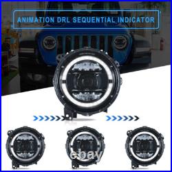 VLAND LED Headlights Fits Jeep Wrangler JL & Gladiator 2018-2024 DRL withDynamic VLAND LED Headlights Fits Jeep Wrangler JL & Gladiator 2018-2024 DRL withDynamic