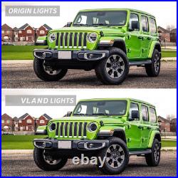 VLAND LED Headlights Fits Jeep Wrangler JL & Gladiator 2018-2024 DRL withDynamic VLAND LED Headlights Fits Jeep Wrangler JL & Gladiator 2018-2024 DRL withDynamic