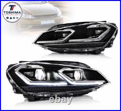 VLAND LED Headlights For VW Golf 7 MK VII 2013-2017 DRL Sets Fits Halogen Model