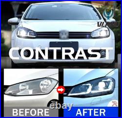 VLAND LED Headlights For VW Golf 7 MK VII 2013-2017 DRL Sets Fits Halogen Model