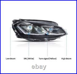 VLAND LED Headlights For VW Golf 7 MK VII 2013-2017 DRL Sets Fits Halogen Model