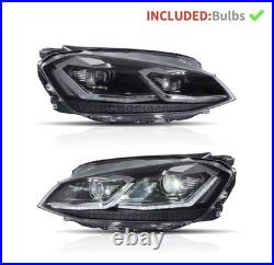 VLAND LED Headlights For VW Golf 7 MK VII 2013-2017 DRL Sets Fits Halogen Model