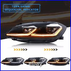 VLAND LED Headlights For VW Golf 7 MK VII 2013-2017 DRL Sets Fits Halogen Model