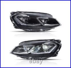 VLAND LED Headlights For VW Golf 7 MK VII 2013-2017 DRL Sets Fits Halogen Model