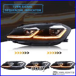 VLAND LED Headlights For VW Golf 7 MK VII 2013-2017 DRL Sets Fits Halogen Model