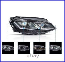 VLAND LED Headlights For VW Golf 7 MK VII 2013-2017 DRL Sets Fits Halogen Model