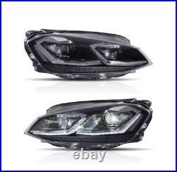 VLAND LED Headlights For VW Golf 7 MK VII 2013-2017 DRL Sets Fits Halogen Model