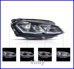 VLAND LED Headlights For VW Golf 7 MK VII 2013-2017 LED Bulbs installed