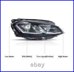 VLAND LED Headlights For VW Golf 7 MK VII 2013-2017 LED Bulbs installed