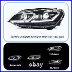 VLAND LED Headlights For VW Golf 7 MK7 2013-2017 DRL withSequential Fits Halogen VLAND LED Headlights For VW Golf 7 MK7 2013-2017 DRL withSequential Fits Halogen