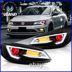 VLAND LED Headlights with DEMON EYES Sequential Turn For 2011-2017 VW JETTA MK6 VLAND LED Headlights with DEMON EYES Sequential Turn For 2011-2017 VW JETTA MK6