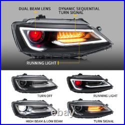 VLAND LED Headlights with DEMON EYES Sequential Turn For 2011-2017 VW JETTA MK6 VLAND LED Headlights with DEMON EYES Sequential Turn For 2011-2017 VW JETTA MK6