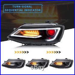 VLAND LED Headlights with DEMON EYES Sequential Turn For 2011-2017 VW JETTA MK6 VLAND LED Headlights with DEMON EYES Sequential Turn For 2011-2017 VW JETTA MK6