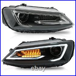 VLAND LED Projector Headlights For 2011-2018 Volkswagen JETTA Front Lamps Signal