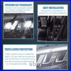 VLAND LED Projector Headlights For 2015-2017 Ford Mustang WithAnimation Sequential