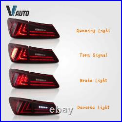 VLAND LED Red Tail Lights For 2006-2013 Lexus IS250 IS350 Sedan & 08-14 ISF