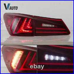 VLAND LED Red Tail Lights For 2006-2013 Lexus IS250 IS350 Sedan & 08-14 ISF