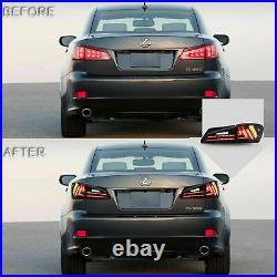 VLAND LED Smoked Tail Lights For 2006-2013 Lexus IS250 IS350 Sedan & 08-14 ISF