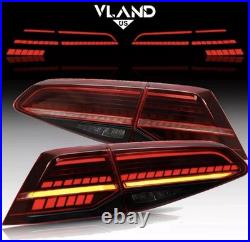 VLAND LED Tail Lights For 2013-2019 VW Golf 7 MK7 / MK7.5 Red WithSequential