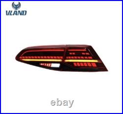 VLAND LED Tail Lights For 2013-2019 VW Golf 7 MK7 / MK7.5 Red WithSequential