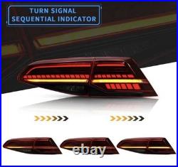 VLAND LED Tail Lights For 2013-2019 VW Golf 7 MK7 / MK7.5 Red WithSequential