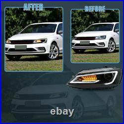 VLAND Projector Headlights LED Lamps Replacement For 2011-2018 Volkswagen JETTA