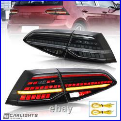 VLAND SMOKE LED Tail Lights For 2014-19 VW Golf MK7 / GTI MK7.5 Rear Brake Lamps