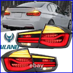 VLAND Smoked LED Tail Lights For 2013-2018 BMW 3 Series F30 F35 F80 Turn Signal