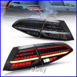 VLAND Smoked LED Tail Lights For 2013-2019 VW Golf 7 MK7 GTI MK7.5 WithSequential