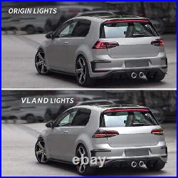 VLAND Smoked LED Tail Lights For 2013-2019 VW Golf 7 MK7 GTI MK7.5 WithSequential