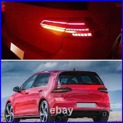 VLAND Smoked LED Tail Lights For 2013-2019 VW Golf 7 MK7 GTI MK7.5 WithSequential