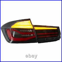 Vland Black LED Taillights Sequential Turn for 12-18 BMW F30 3er 3 Series F80 M3