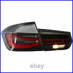 Vland Black LED Taillights Sequential Turn for 12-18 BMW F30 3er 3 Series F80 M3