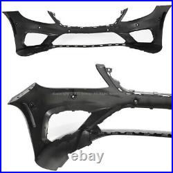 W222 S63 AMG Style Front End Fascia Kit For Mercedes S Class 14-17 Black Trim
