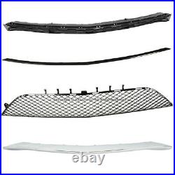 W222 S63 AMG Style Front End Fascia Kit For Mercedes S Class 14-17 Black Trim