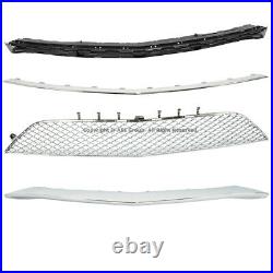 W222 S63 AMG Style Front End Fascia Kit For Mercedes S Class 14-17 Chrome Trim
