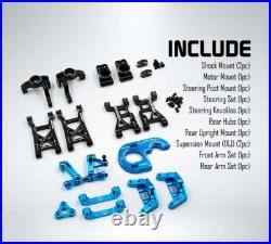 YR Alloy Essential Conversion Kit Blue & Black for Tamiya XV02 110 RC car