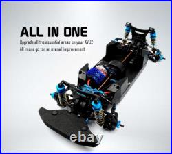 YR Alloy Essential Conversion Kit Blue & Black for Tamiya XV02 110 RC car