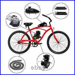YUEWO 80cc Motorized 2-Stroke Upgrade Bike Conversion Kit DIY Petrol Gas Engi