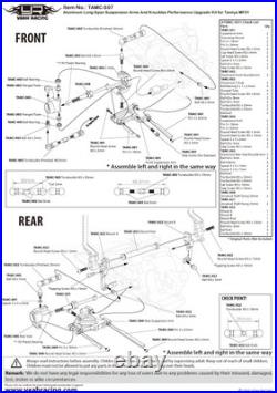Yeah Racing Aluminum Long-Span Suspension Hopup Upgrade Set for Tamiya MF01X RC Yeah Racing Aluminum Long-Span Suspension Hopup Upgrade Set for Tamiya MF01X RC